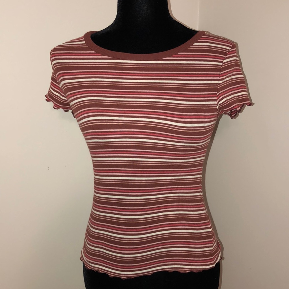 Pink striped top